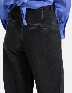 Shoeby Strass Wide Leg Jeans Donkergrijs L32 By Mieke<DAMES Jeans
