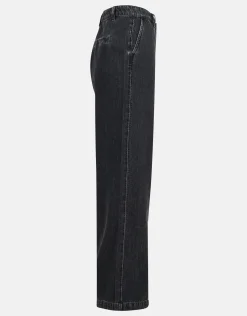 Shoeby Strass Wide Leg Jeans Donkergrijs L32 By Mieke<DAMES Jeans