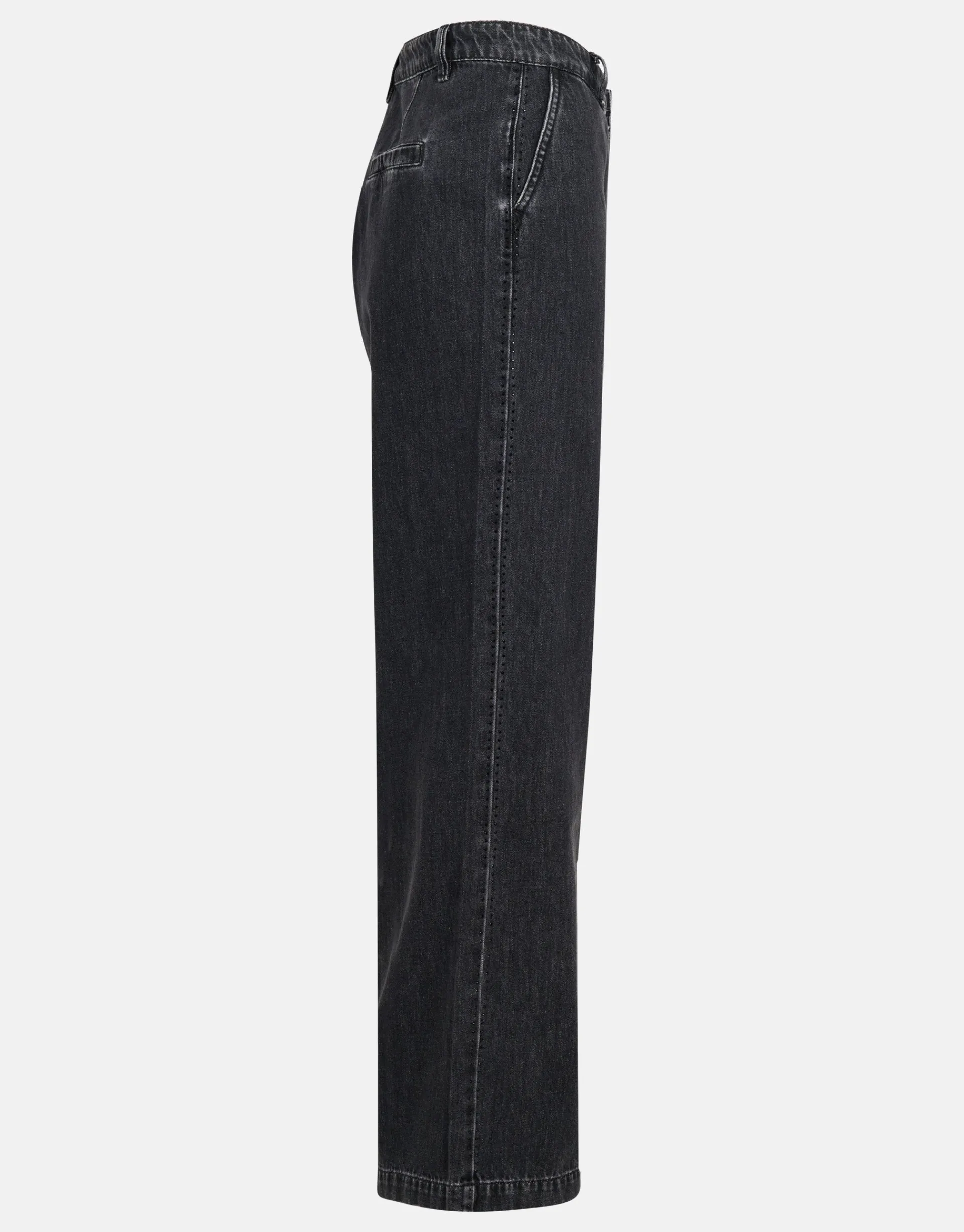 Shoeby Strass Wide Leg Jeans Donkergrijs L32 By Mieke<DAMES Jeans