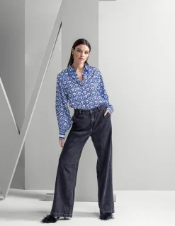 Shoeby Strass Wide Leg Jeans Donkergrijs L32 By Mieke<DAMES Jeans