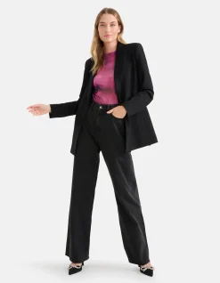 Shoeby Strass Wide Leg Jeans Zwart<DAMES Jeans
