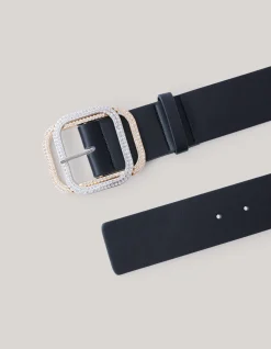 Shoeby Strassed Waist Riem Zwart<DAMES Riemen