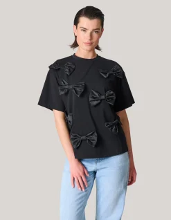 Shoeby Strik T-shirt Zwart<DAMES T-Shirts