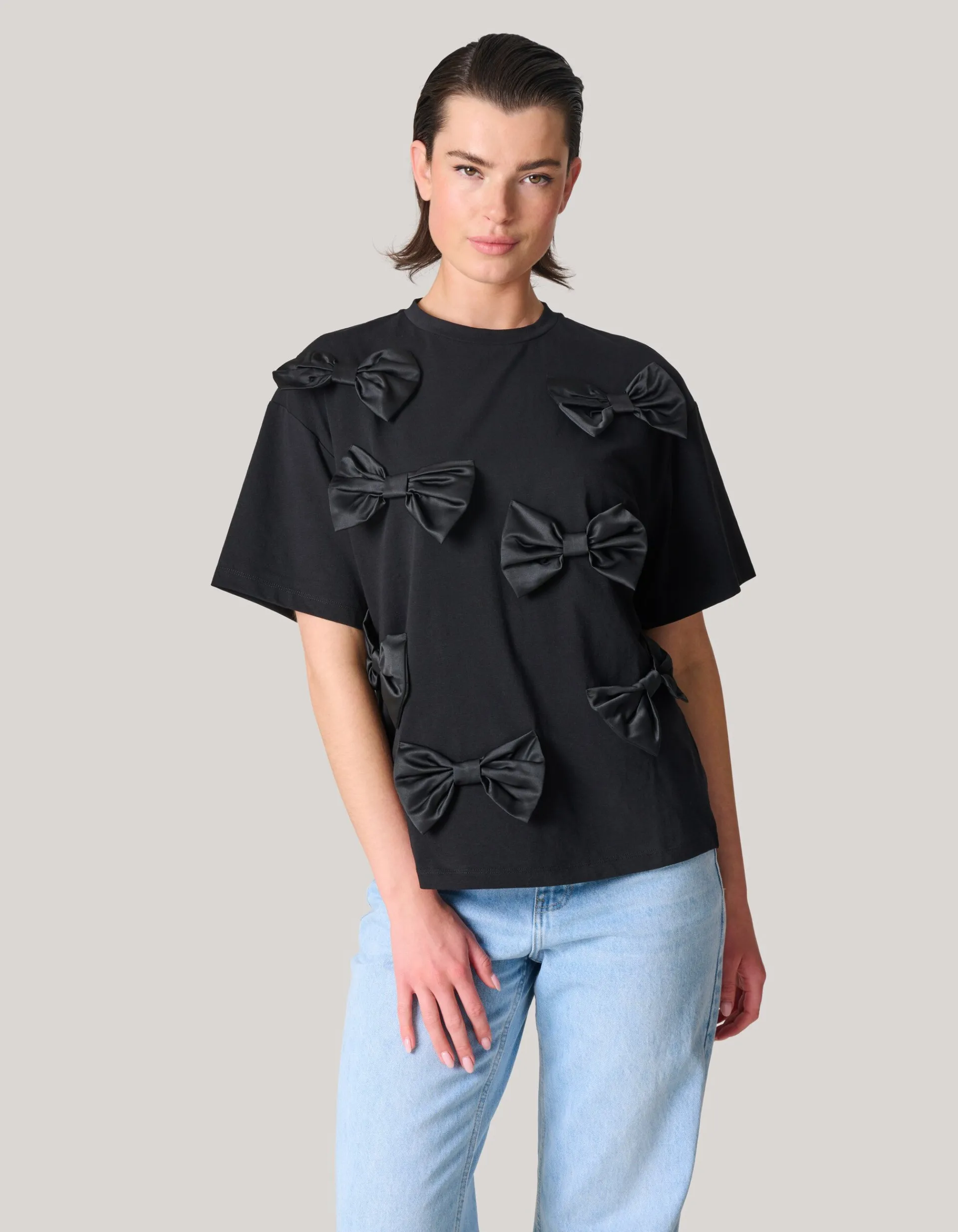 Shoeby Strik T-shirt Zwart<DAMES T-Shirts