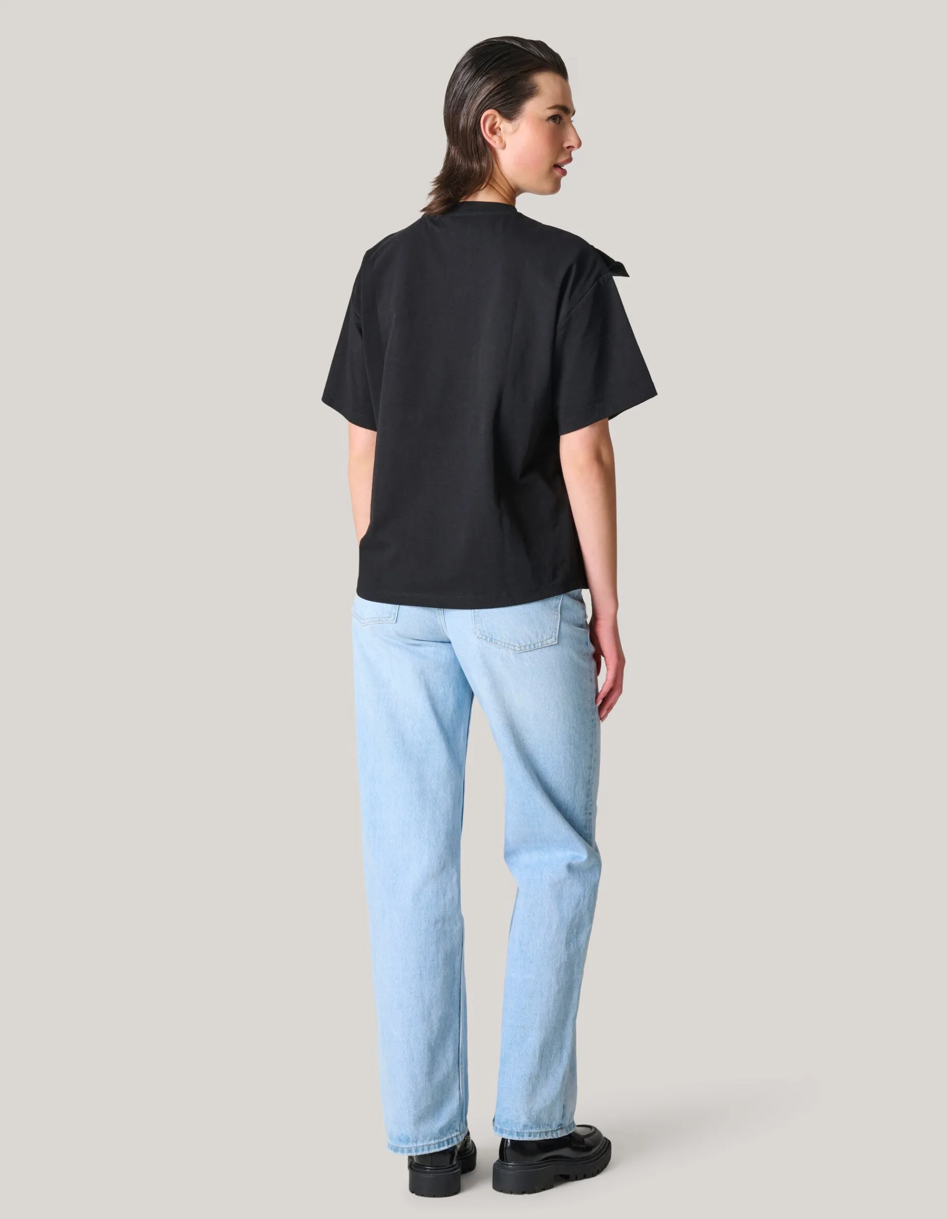 Shoeby Strik T-shirt Zwart<DAMES T-Shirts