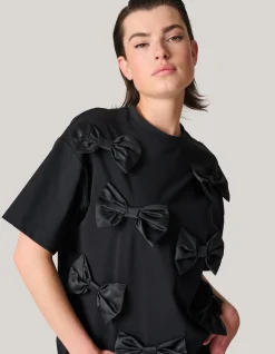 Shoeby Strik T-shirt Zwart<DAMES T-Shirts