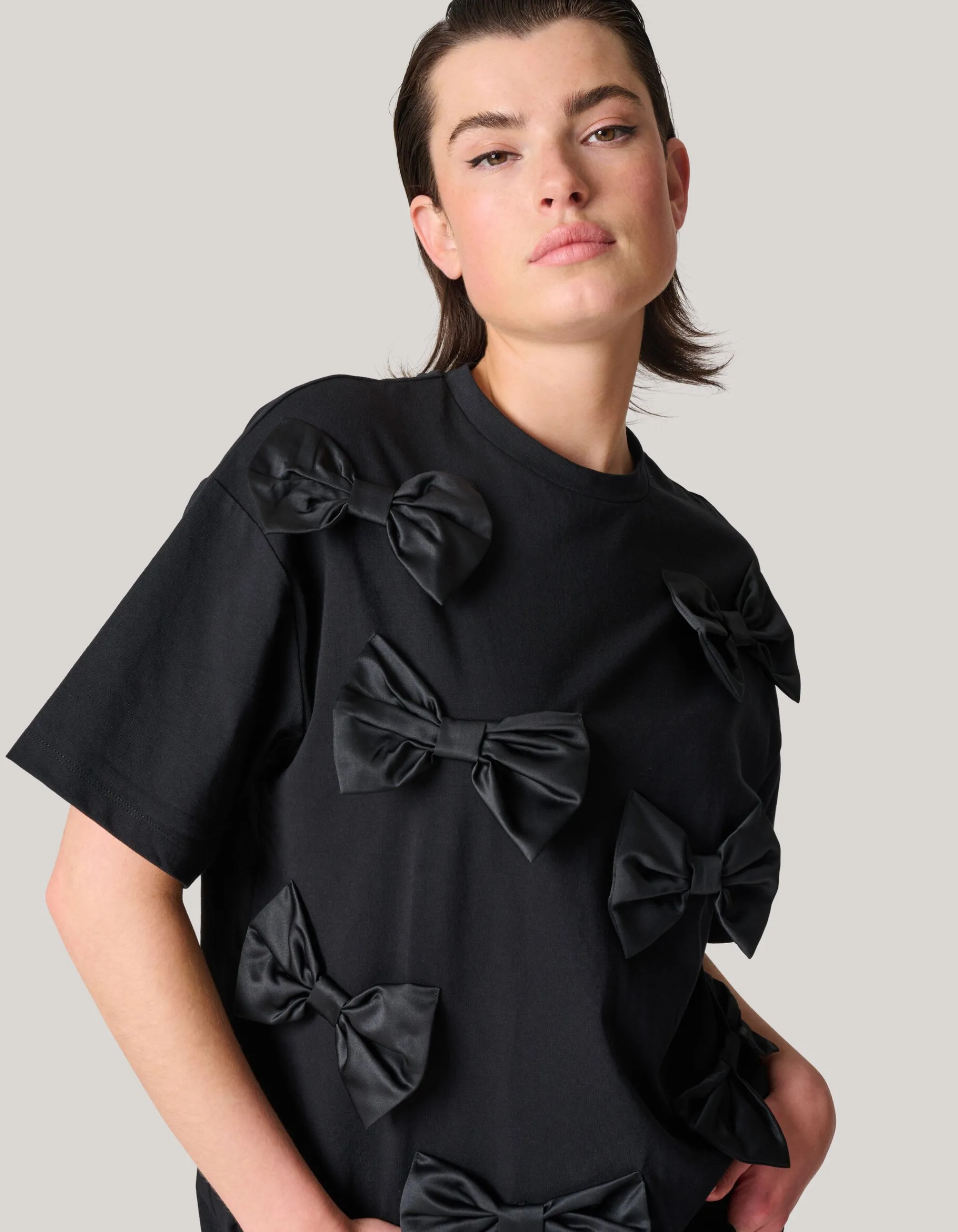 Shoeby Strik T-shirt Zwart<DAMES T-Shirts