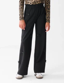 Shoeby Strik Wide Leg Broek Zwart< Broeken