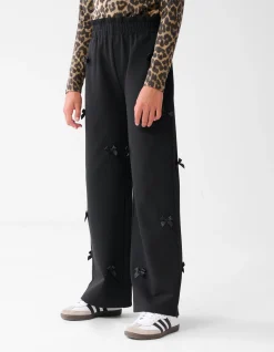 Shoeby Strik Wide Leg Broek Zwart< Broeken