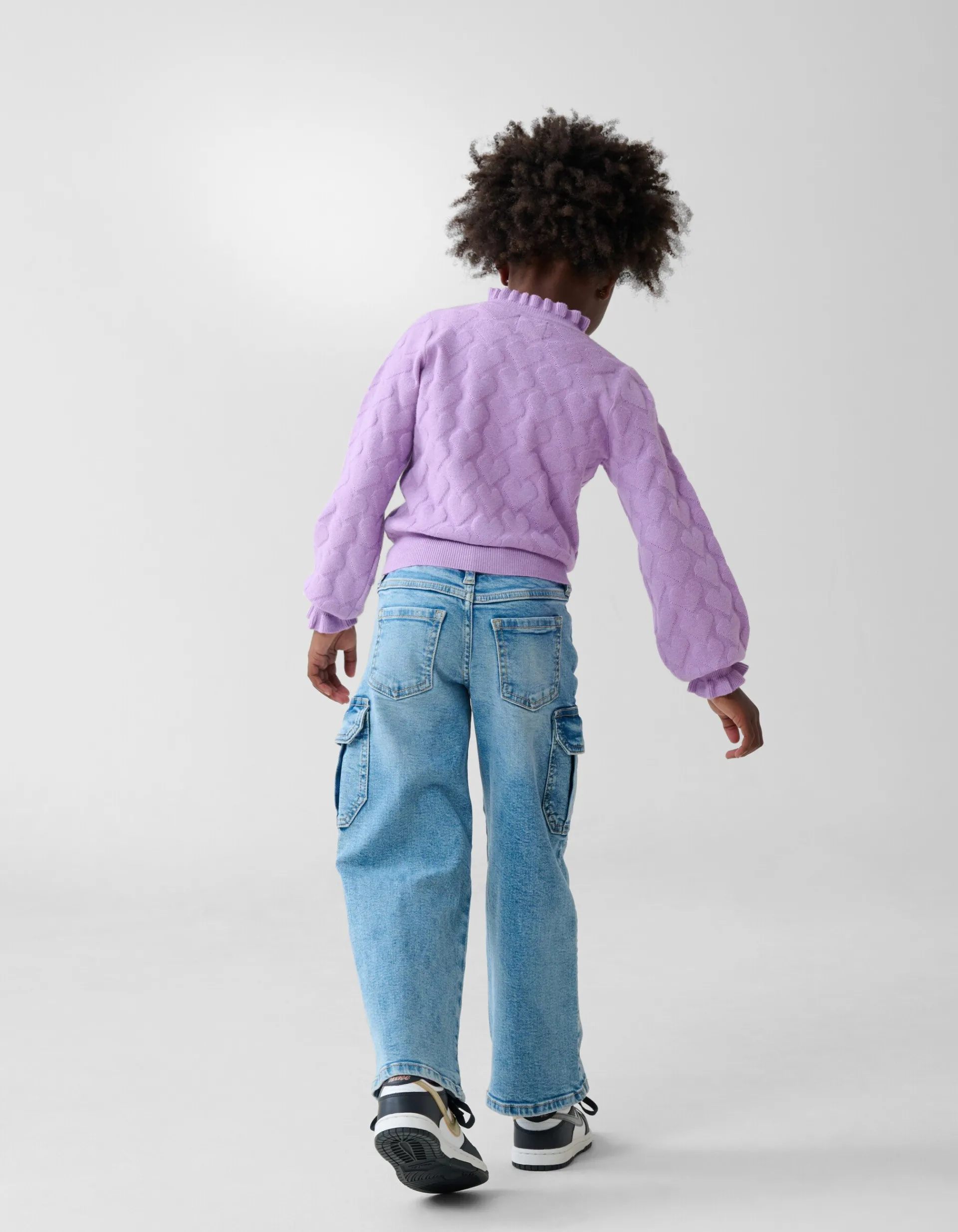 Shoeby Structuur Gebreide Top Paars< Tops Lange Mouw