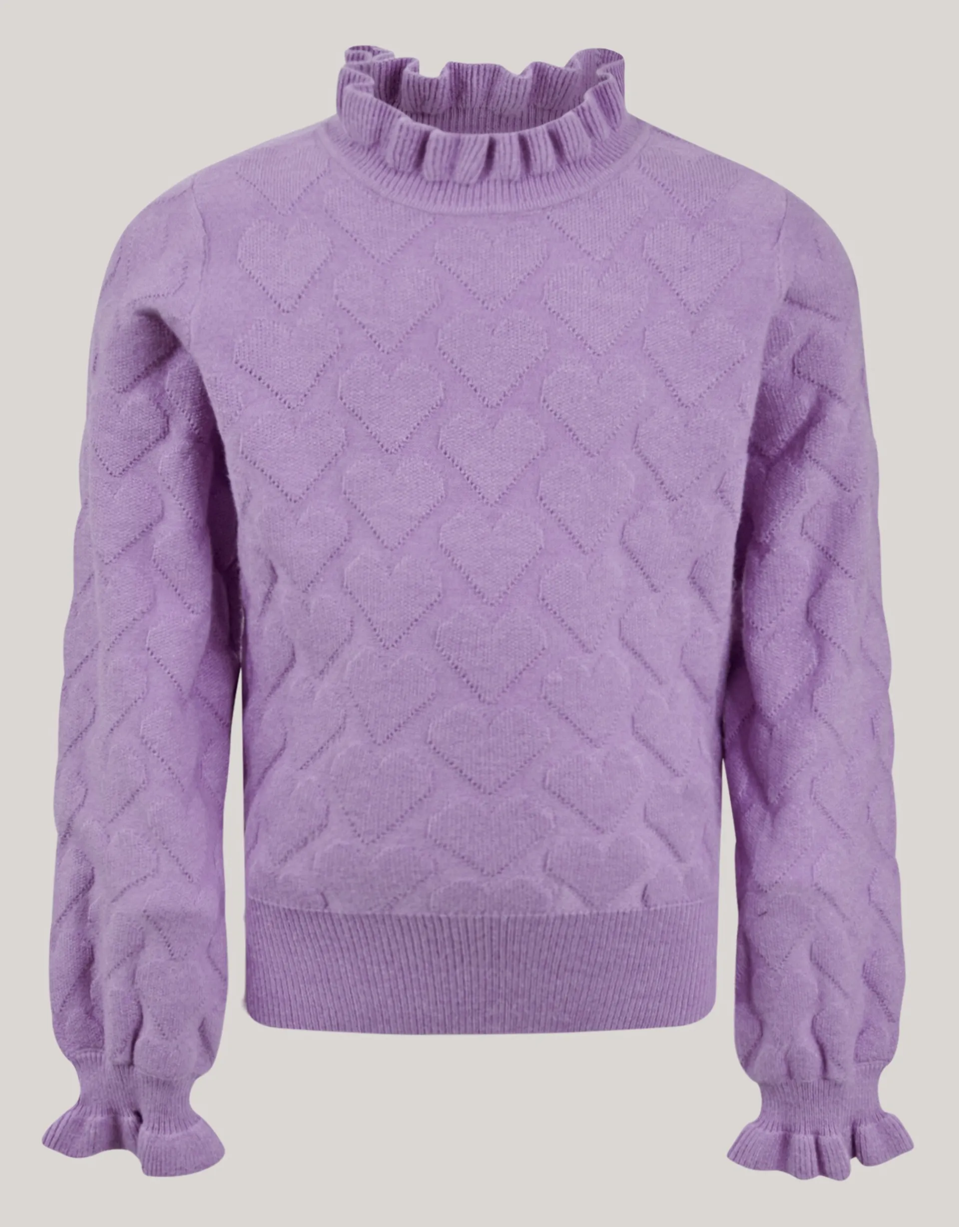 Shoeby Structuur Gebreide Top Paars< Tops Lange Mouw