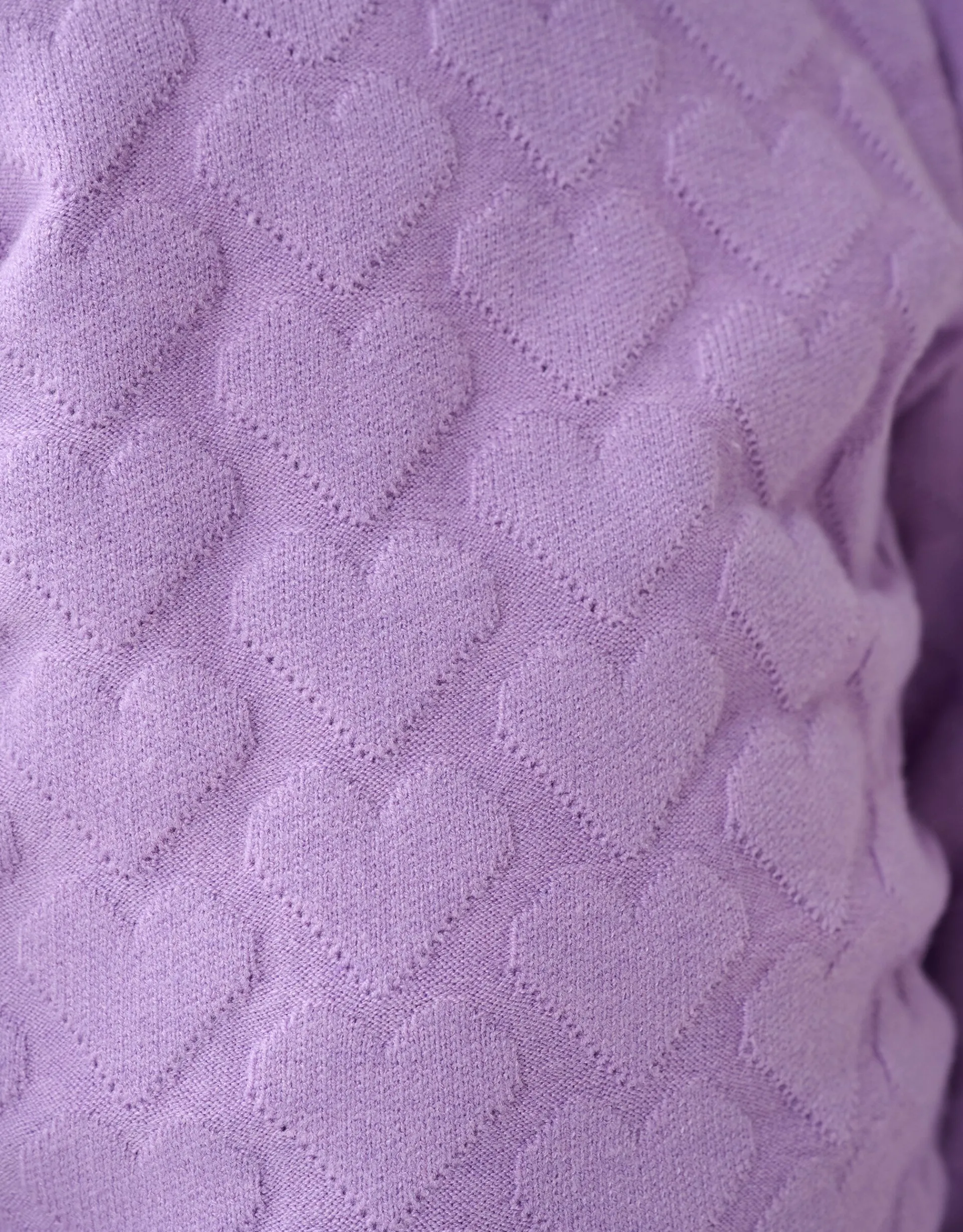 Shoeby Structuur Gebreide Top Paars< Tops Lange Mouw