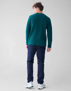 Shoeby Structuur Jersey Longsleeve Donkergroen<Heren T-Shirts En Polo's