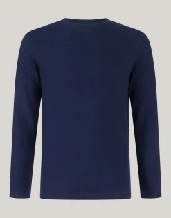 Shoeby Structuur Jersey Longsleeve Donkerblauw<Heren T-Shirts En Polo's