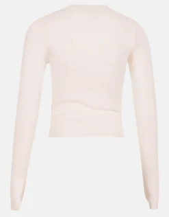 Shoeby Structuur Longsleeve Gebroken Wit By Monica<DAMES Tops