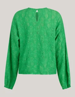 Shoeby Structuur Longsleeve Groen< T-Shirts