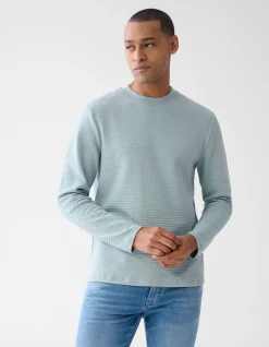 Shoeby Structuur Longsleeve Lichtgroen<Heren T-Shirts En Polo's