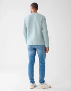 Shoeby Structuur Longsleeve Lichtgroen<Heren T-Shirts En Polo's