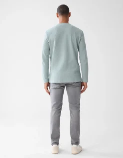 Shoeby Structuur Longsleeve Lichtgroen<Heren T-Shirts En Polo's