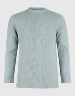 Shoeby Structuur Longsleeve Lichtgroen<Heren T-Shirts En Polo's