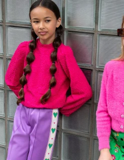 Shoeby Structuur Longsleeve Roze By Lizzy< T-Shirts|Tops Lange Mouw