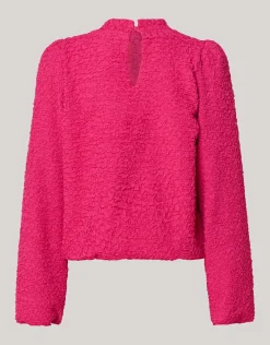 Shoeby Structuur Longsleeve Roze By Lizzy< T-Shirts|Tops Lange Mouw