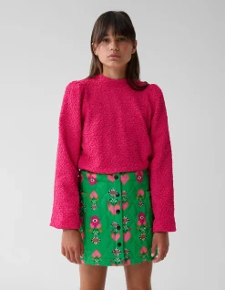 Shoeby Structuur Longsleeve Roze By Lizzy< T-Shirts|Tops Lange Mouw