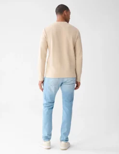 Shoeby Structuur Longsleeve Zand<Heren T-Shirts En Polo's
