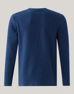Shoeby Structuur Pocket Trui Donkerblauw<Heren Truien En Sweaters