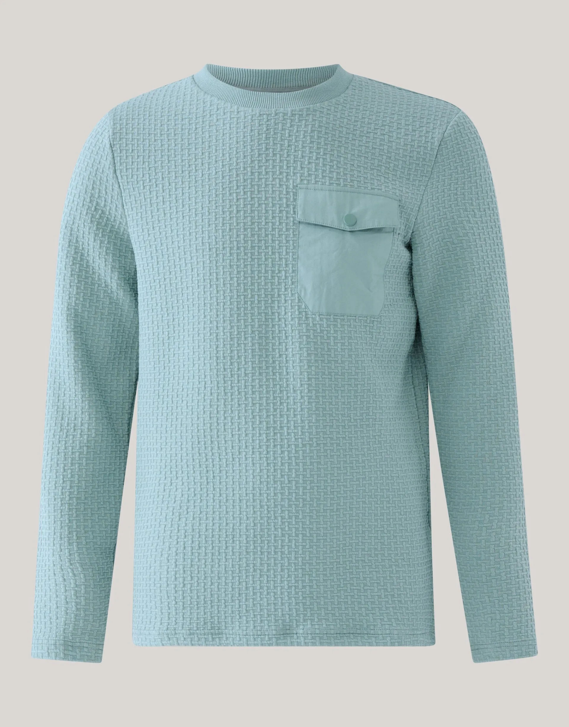 Shoeby Structuur Pocket Trui Lichtblauw<Heren Truien En Sweaters