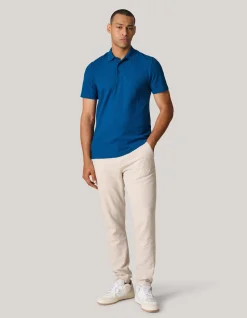 Shoeby Structuur Polo Blauw<Heren T-Shirts En Polo's