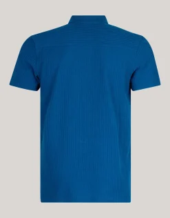 Shoeby Structuur Polo Blauw<Heren T-Shirts En Polo's