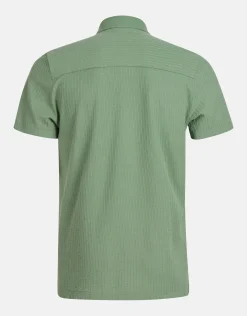 Shoeby Structuur Polo Groen<Heren T-Shirts En Polo's