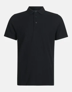 Shoeby Structuur Polo Zwart<Heren T-Shirts En Polo's