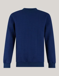 Shoeby Structuur Sweater Donkerblauw<Heren Truien En Sweaters
