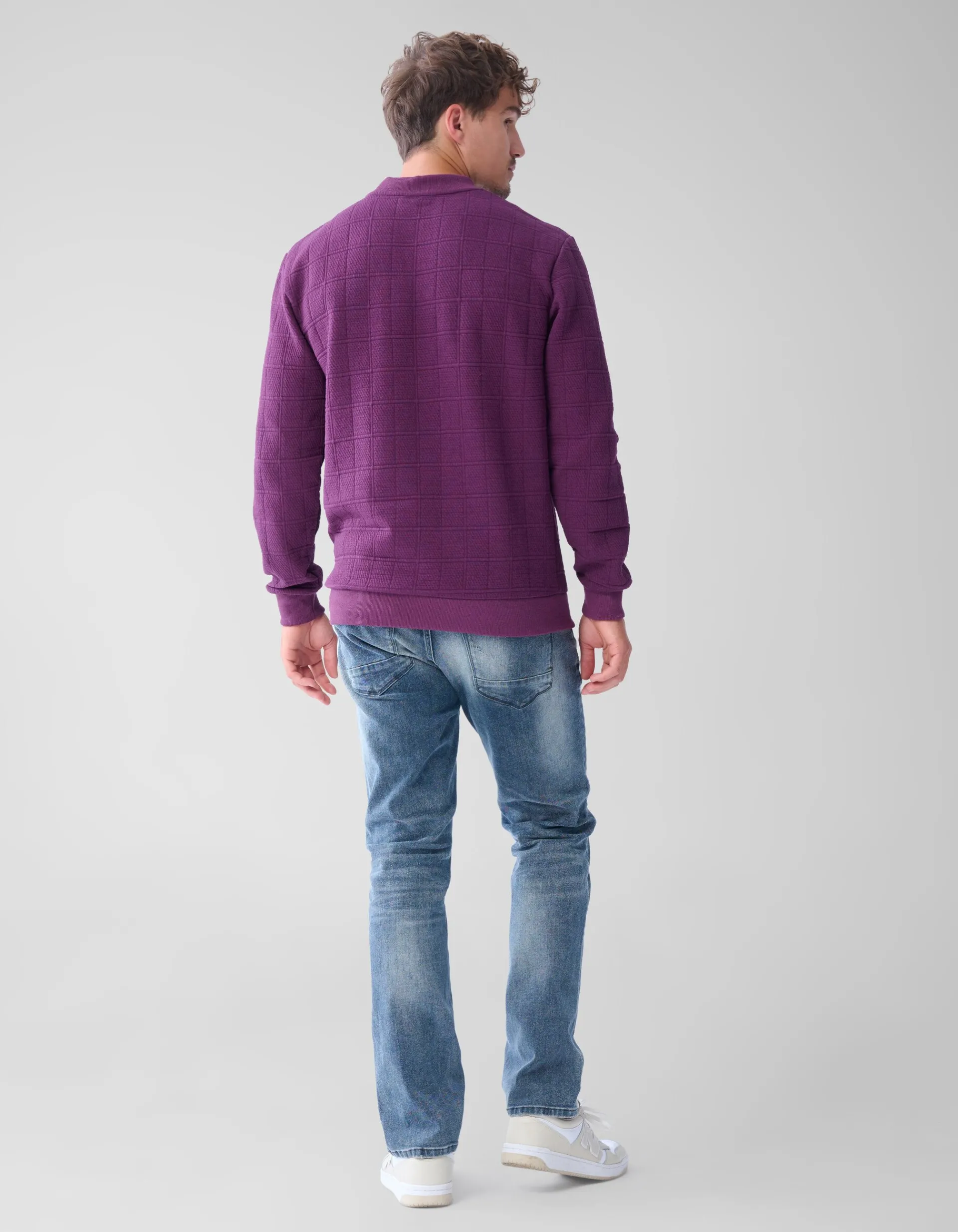 Shoeby Structuur Sweater Donkerrood<Heren Truien En Sweaters