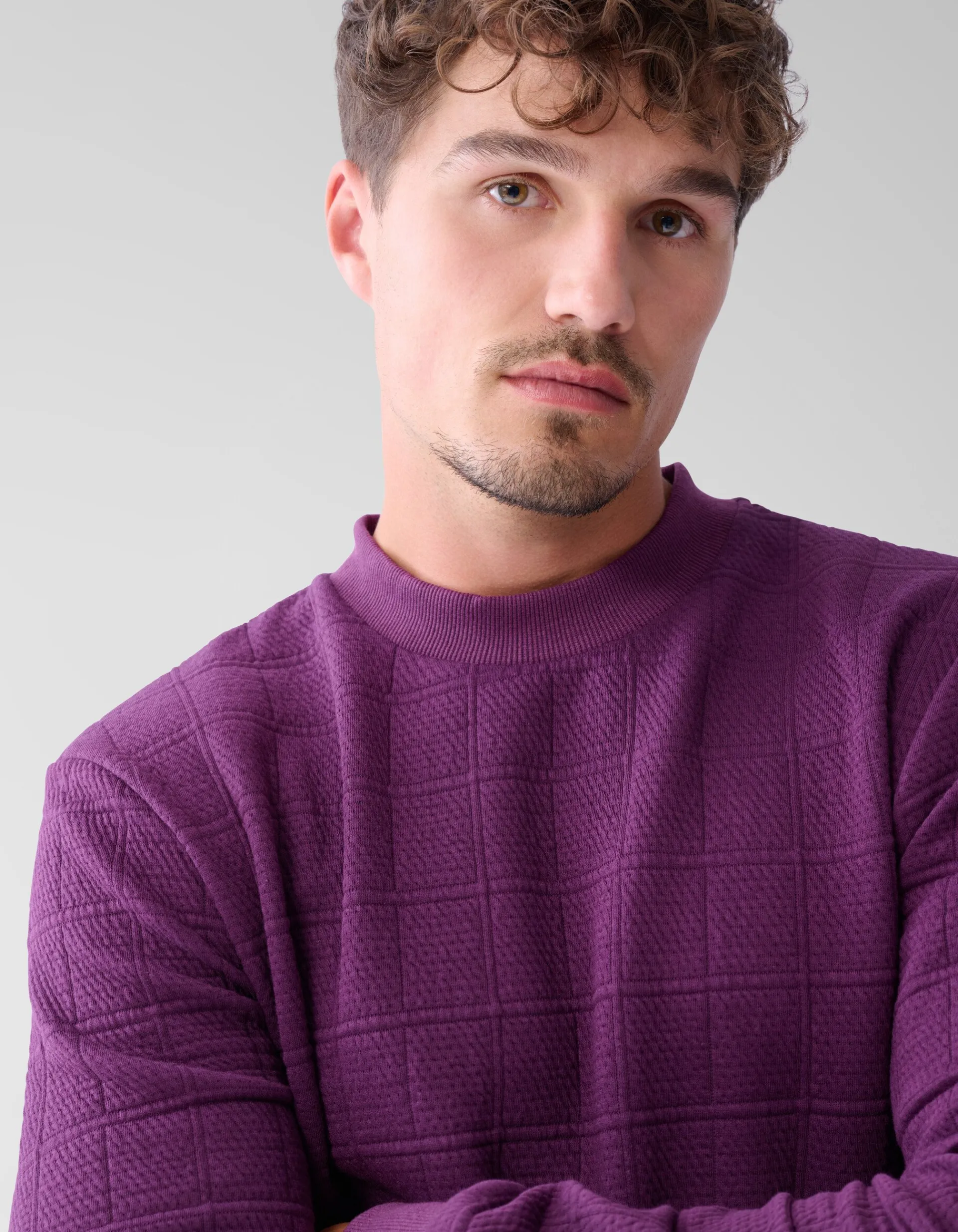 Shoeby Structuur Sweater Donkerrood<Heren Truien En Sweaters