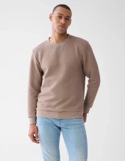 Shoeby Structuur Sweater Lichtbruin<Heren Truien En Sweaters