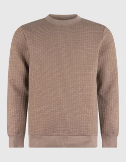 Shoeby Structuur Sweater Lichtbruin<Heren Truien En Sweaters