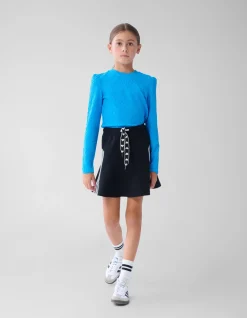 Shoeby Structuur Top Blauw< Tops Lange Mouw