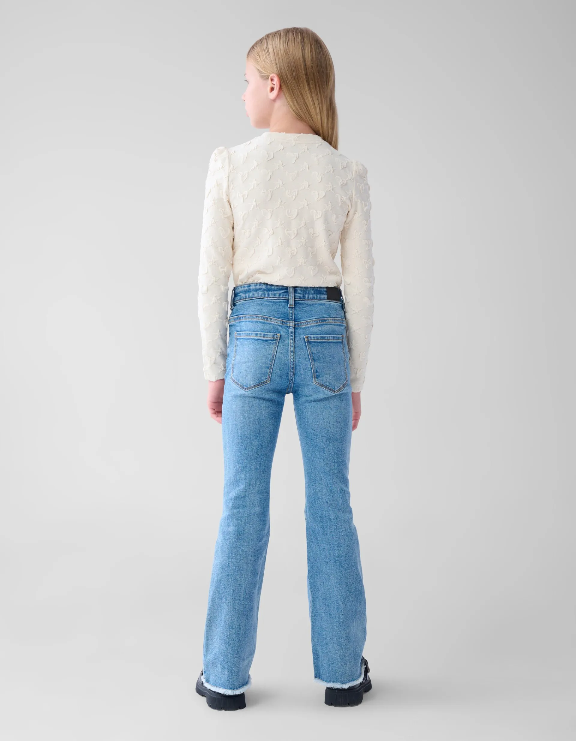 Shoeby Structuur Top Gebroken Wit< Tops Lange Mouw