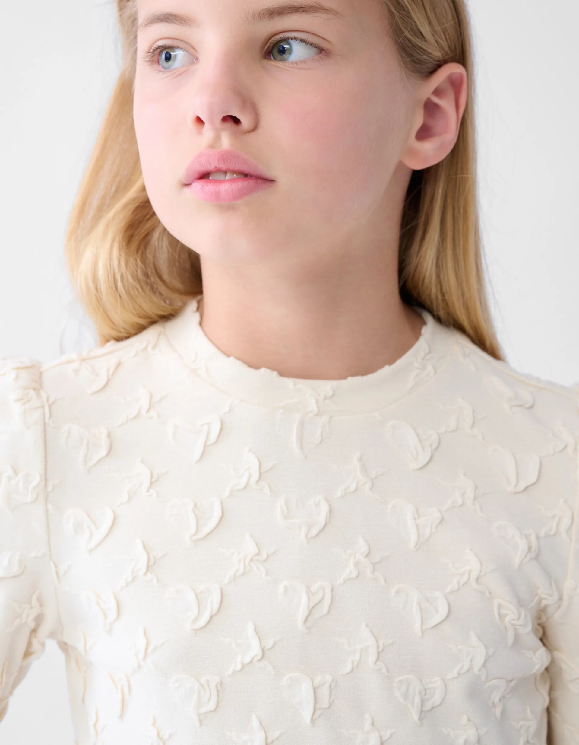 Shoeby Structuur Top Gebroken Wit< Tops Lange Mouw