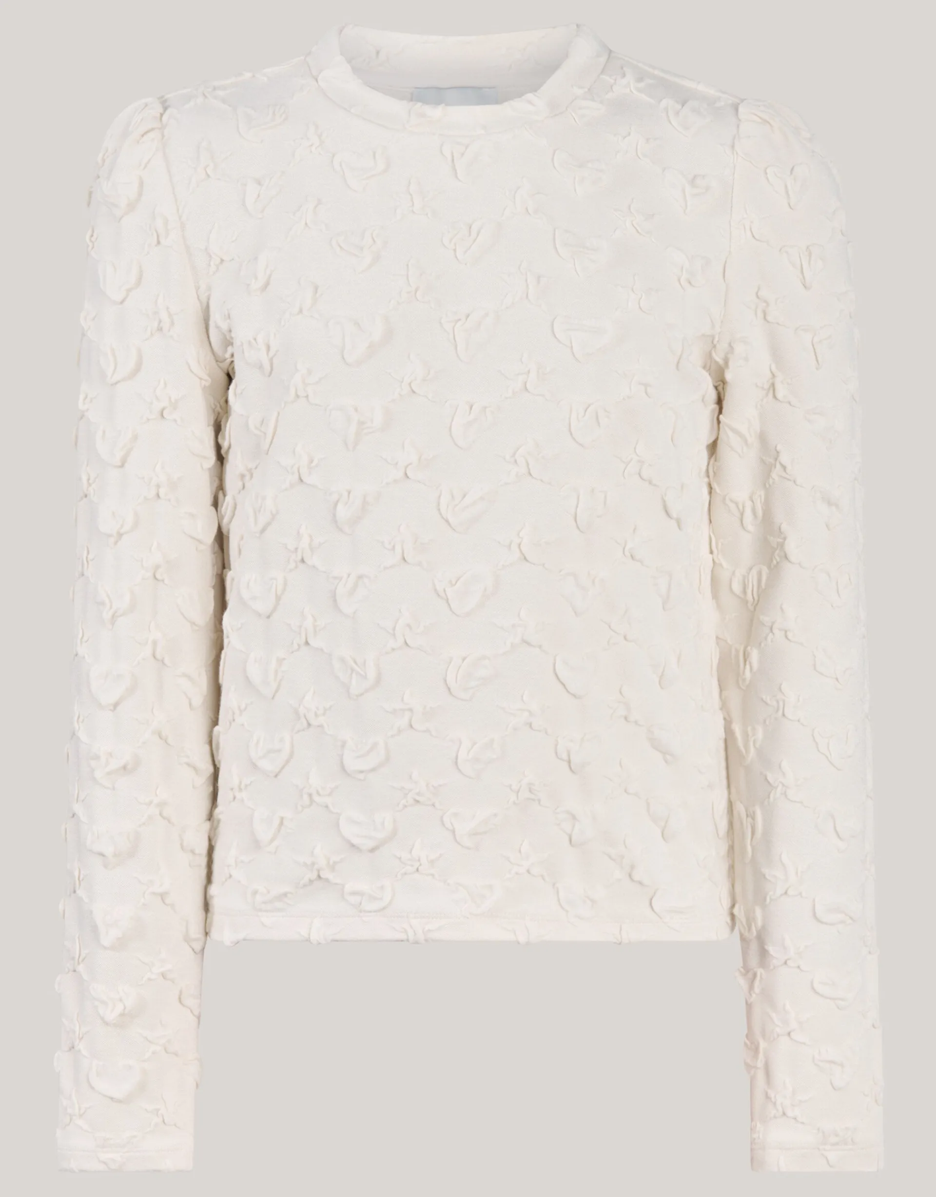Shoeby Structuur Top Gebroken Wit< Tops Lange Mouw