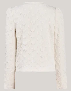 Shoeby Structuur Top Gebroken Wit< Tops Lange Mouw