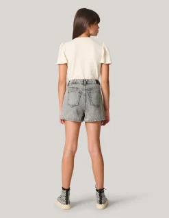 Shoeby Structuur Top Gebroken Wit< Tops Korte Mouw