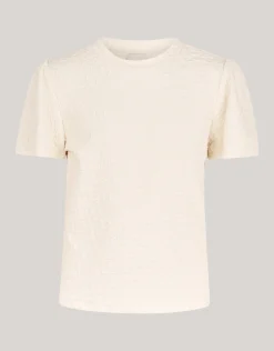 Shoeby Structuur Top Gebroken Wit< Tops Korte Mouw