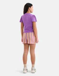 Shoeby Structuur Top Paars< Tops Korte Mouw