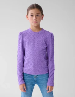 Shoeby Structuur Top Paars< Tops Lange Mouw