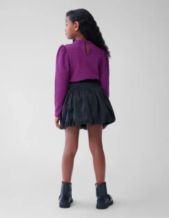 Shoeby Structuur Top Paars< Tops Lange Mouw