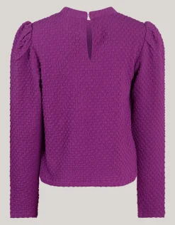 Shoeby Structuur Top Paars< Tops Lange Mouw